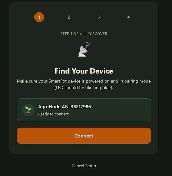 Paired device ready to connect — the "Connect" button