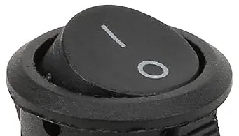The 1-0 power switch on the device